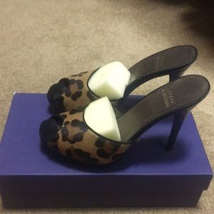 Stuart Weitzman Cognac Leopard Hair Heel